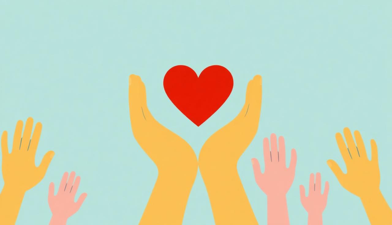 Ames non-profit SEO keyword targeting - Non-profit charity helping hands concept