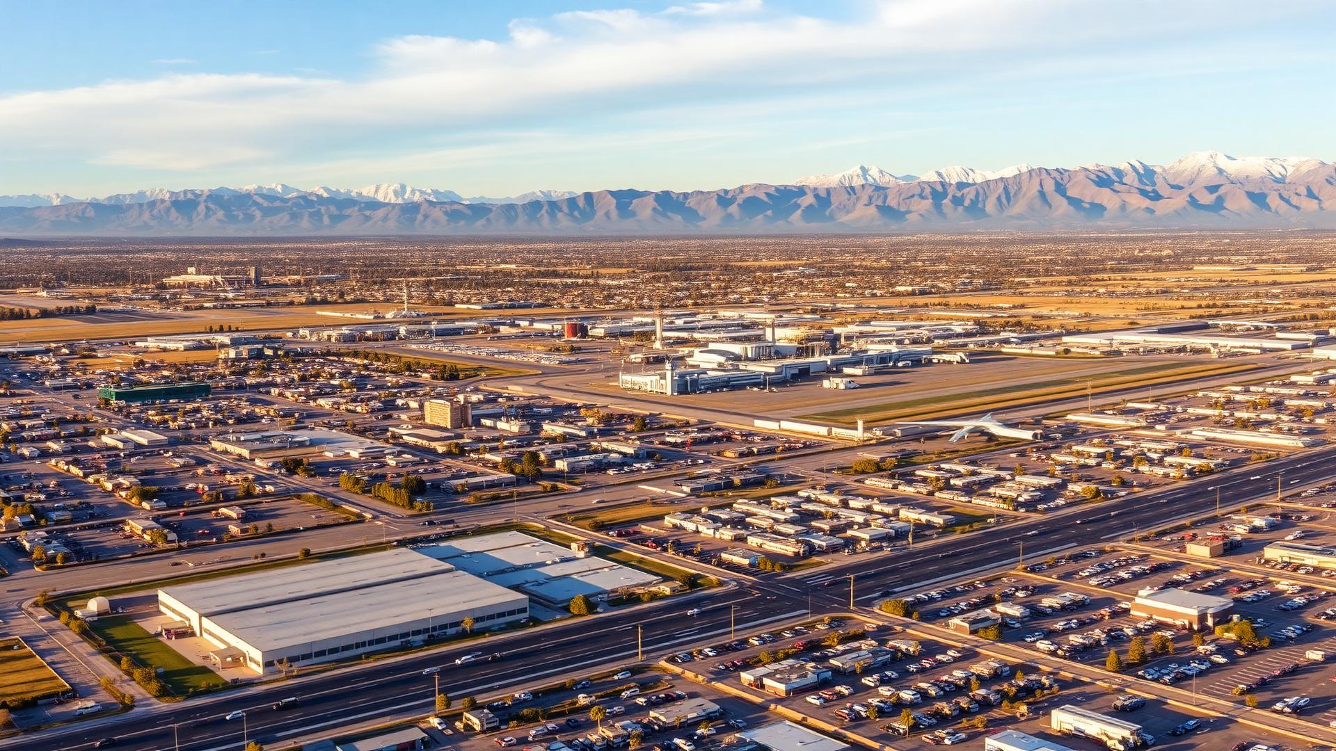 Ontario, CA skyline and downtown business district