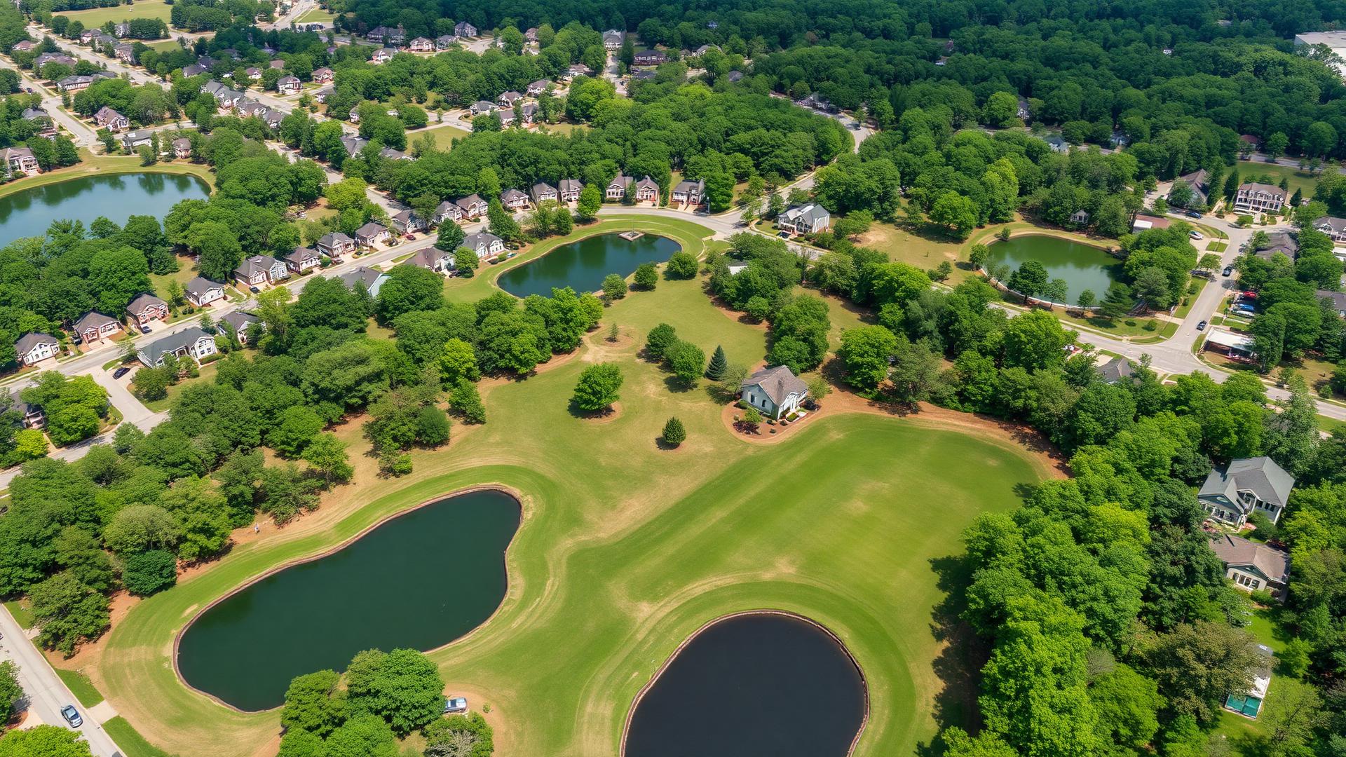 Peachtree City, GA skyline and downtown business district