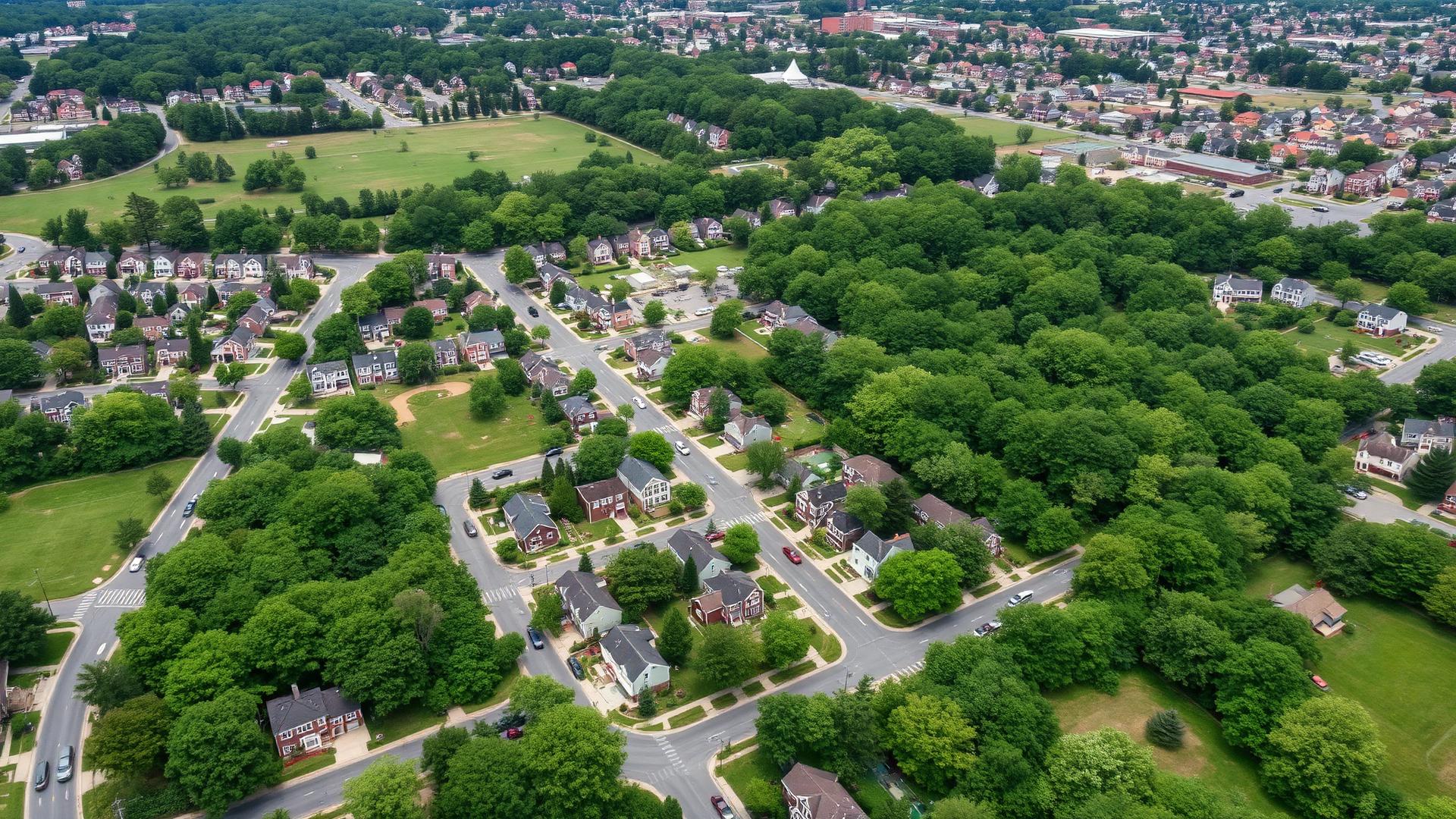 Pearl River, NY skyline and downtown business district