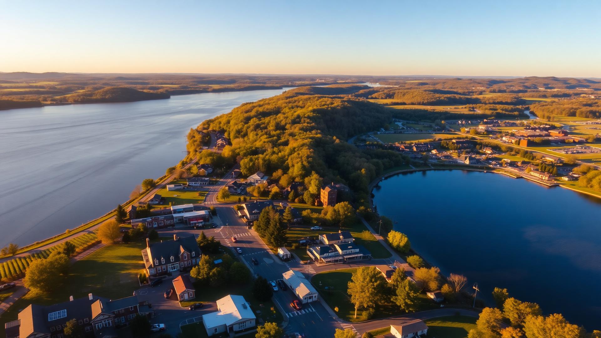 Penn Yan, NY skyline and downtown business district