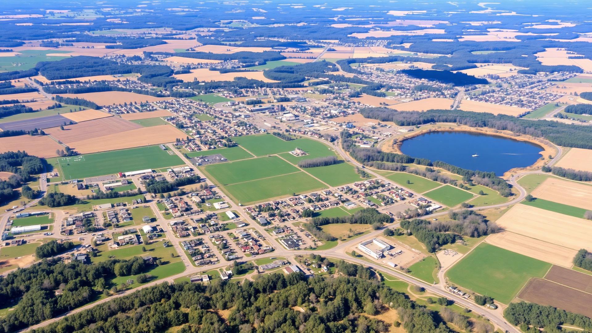 Perry, NY skyline and downtown business district