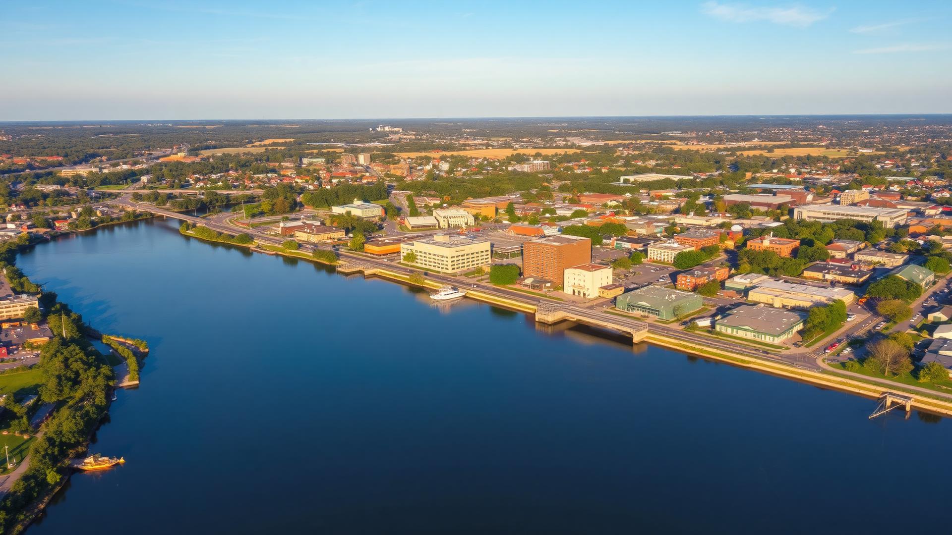 Rocky Mount, NC skyline and downtown business district