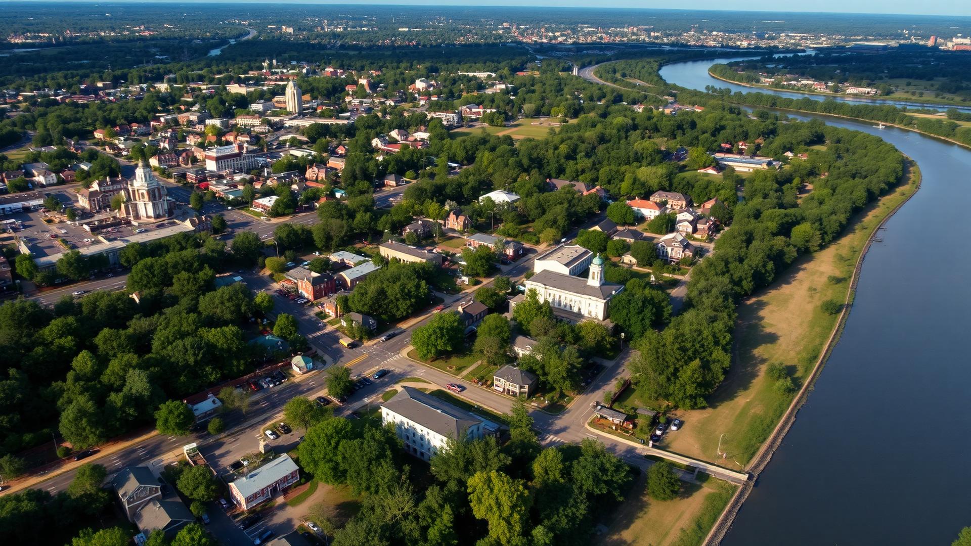 Roswell, GA skyline and downtown business district