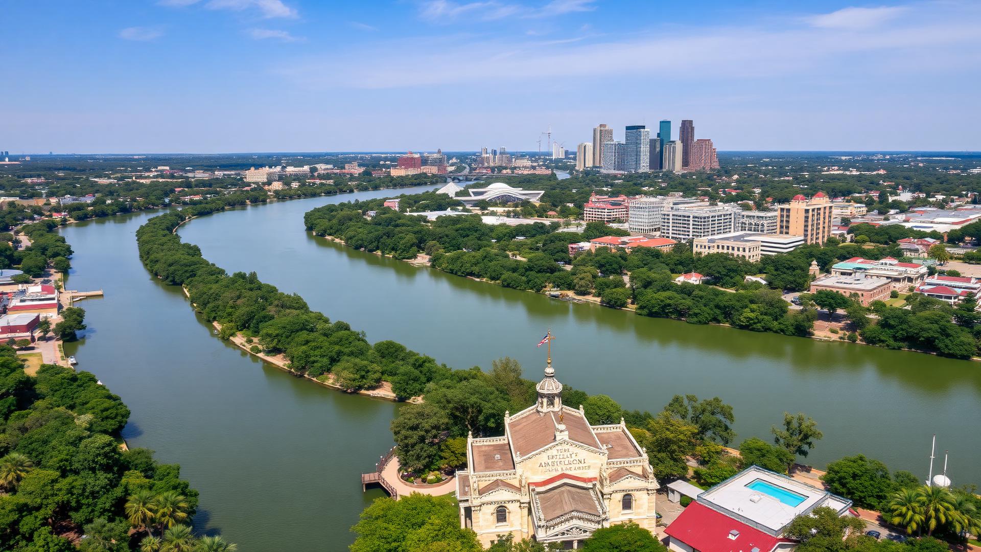 San Antonio, TX skyline and downtown business district