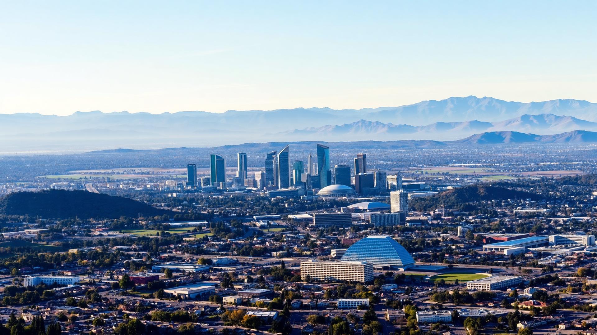 San Jose, CA skyline and downtown business district