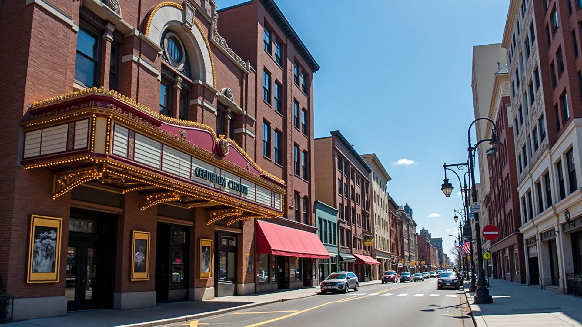 Schenectady, NY skyline and downtown business district