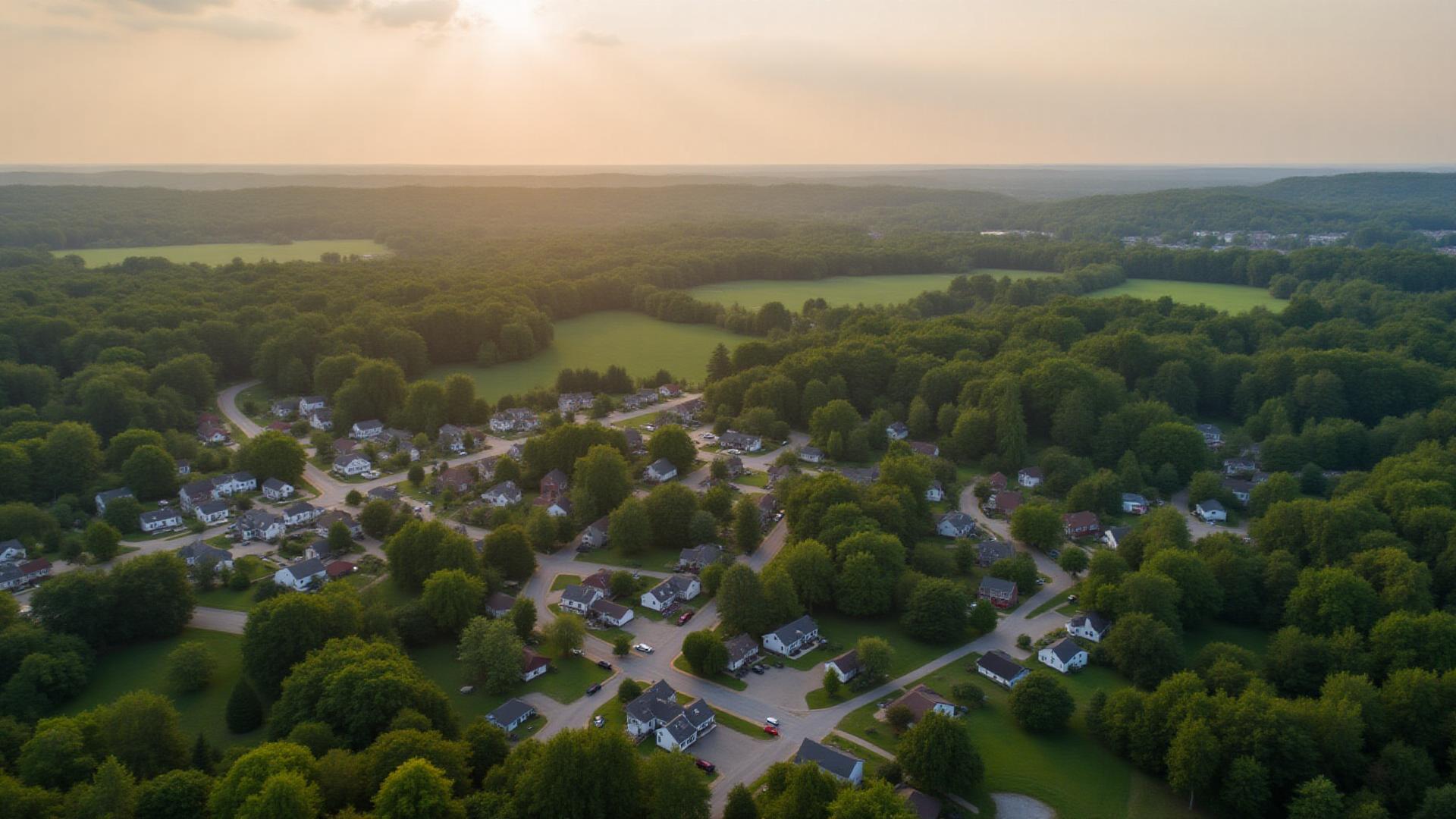 Schodack, NY skyline and downtown business district