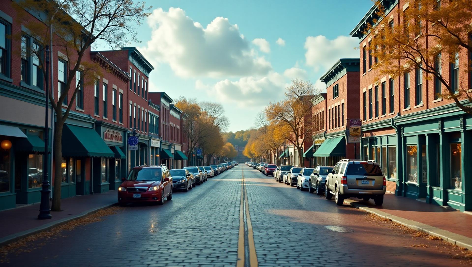 Scottsville, NY skyline and downtown business district