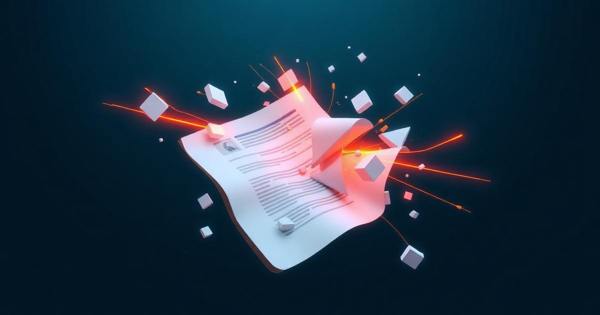 Webpage broken into semantic content blocks feeding an AI model