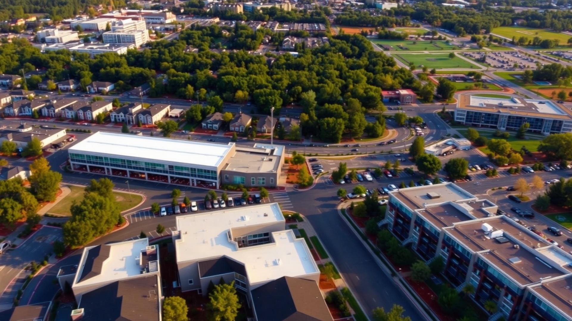 Smyrna, GA skyline and downtown business district
