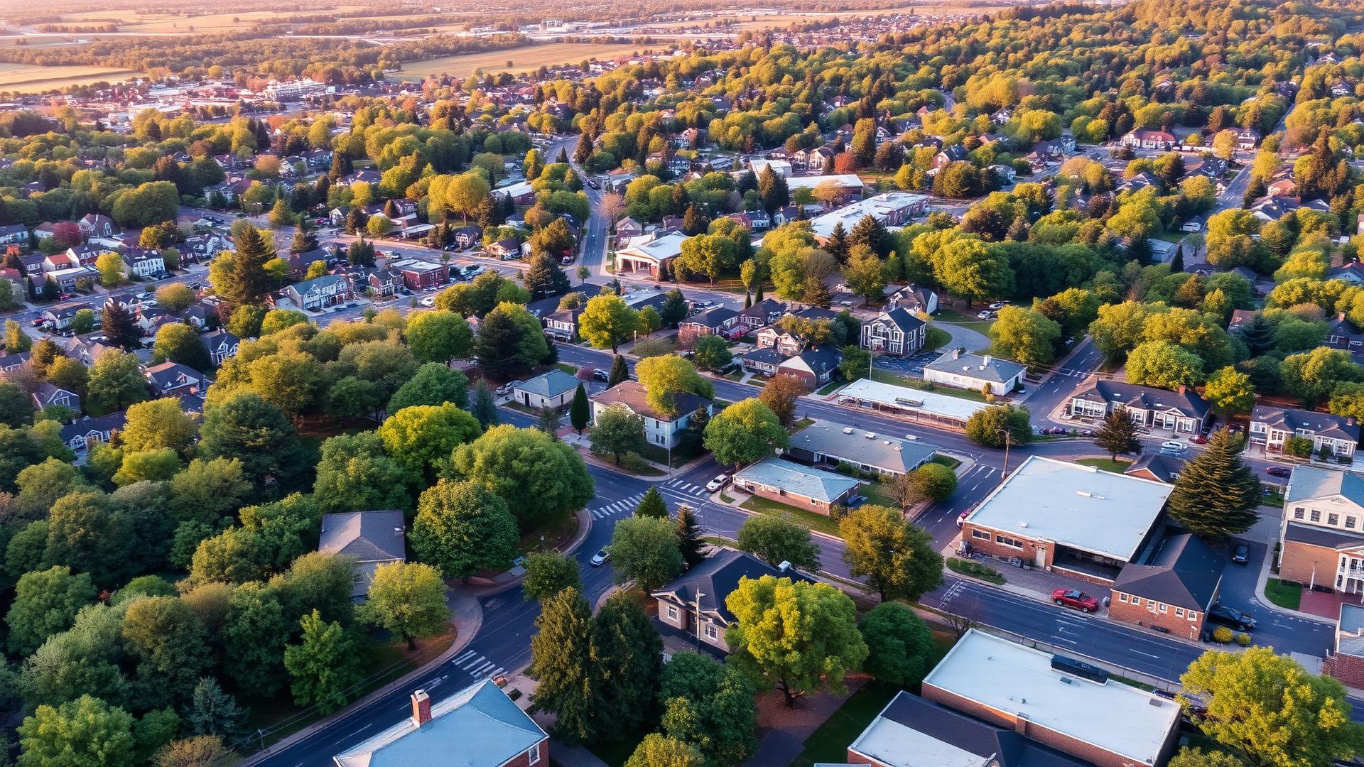 Spring Valley, NY skyline and downtown business district