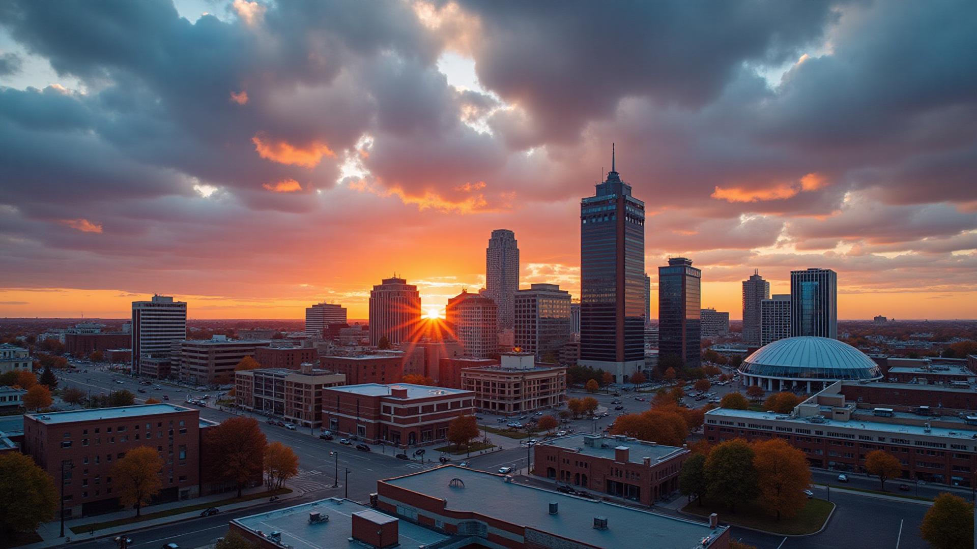 Syracuse, NY skyline and downtown business district