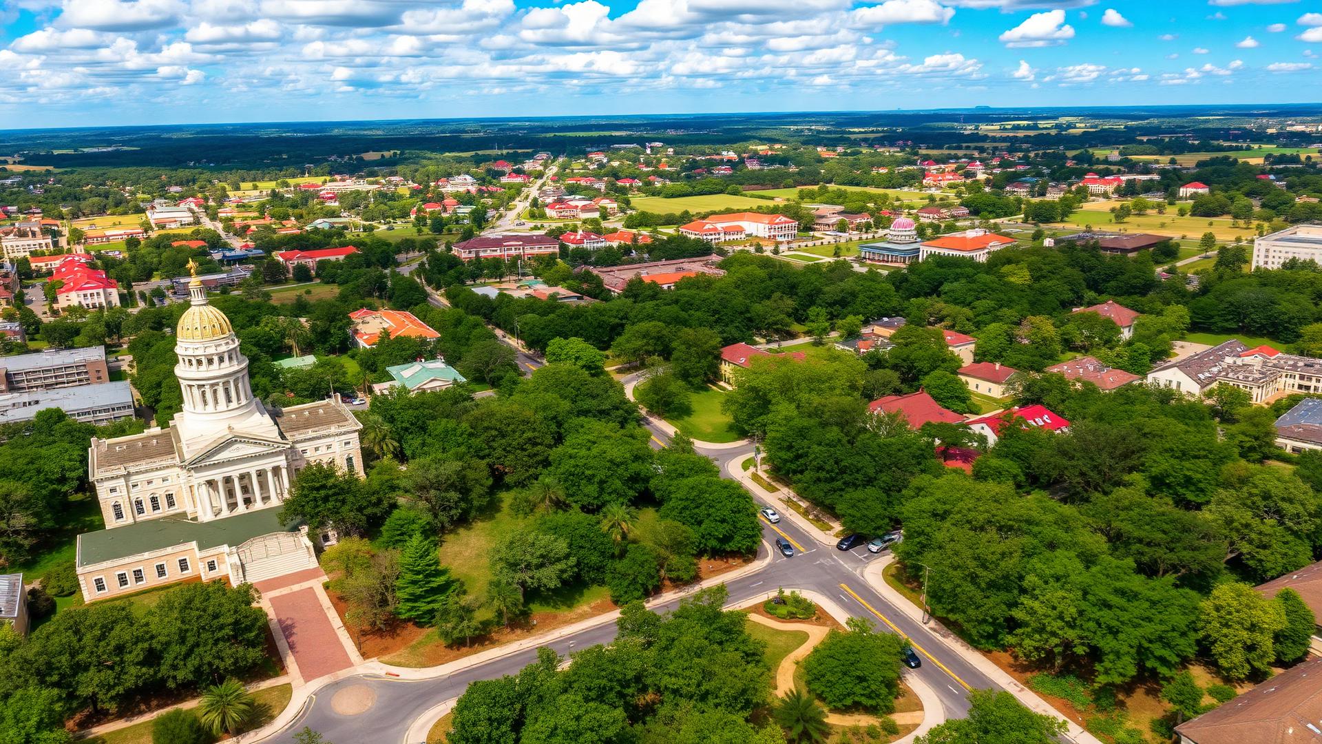Tallahassee, FL skyline and downtown business district