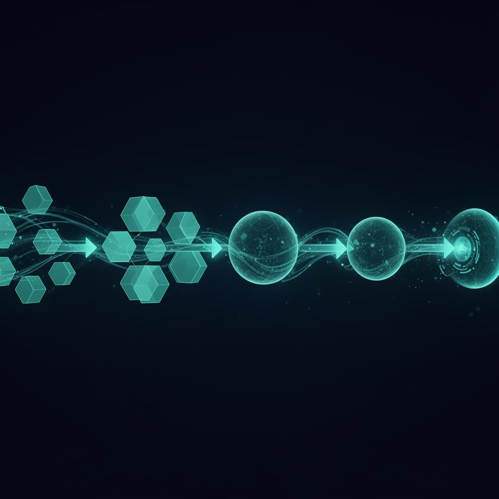 Technical visualization of AI crawler architecture scanning XML sitemaps and render paths