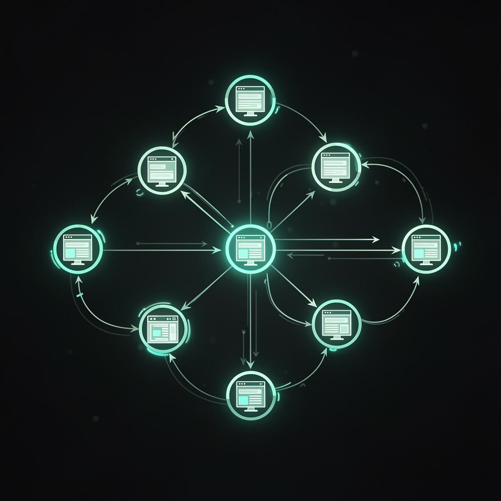 Internal linking architecture connecting pillar and cluster pages