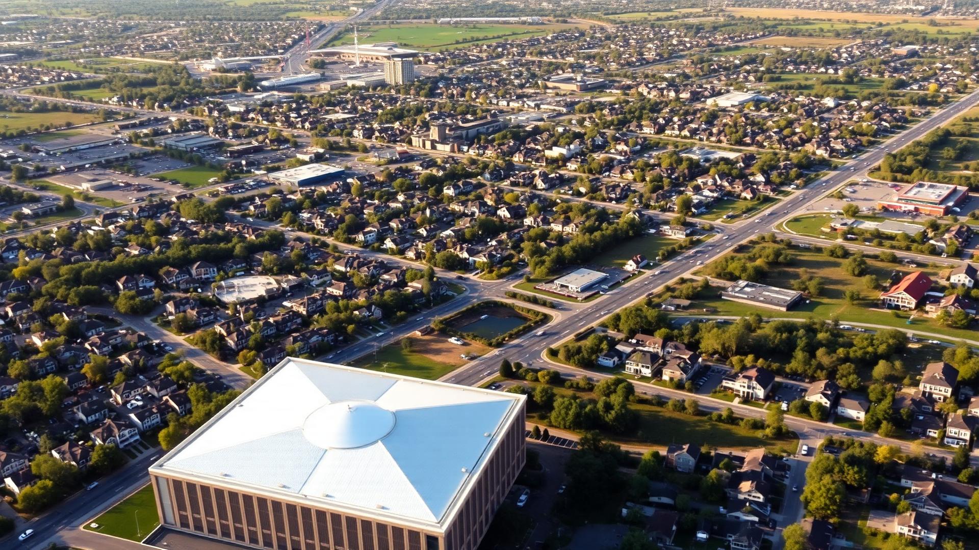 Warner Robins, GA skyline and downtown business district