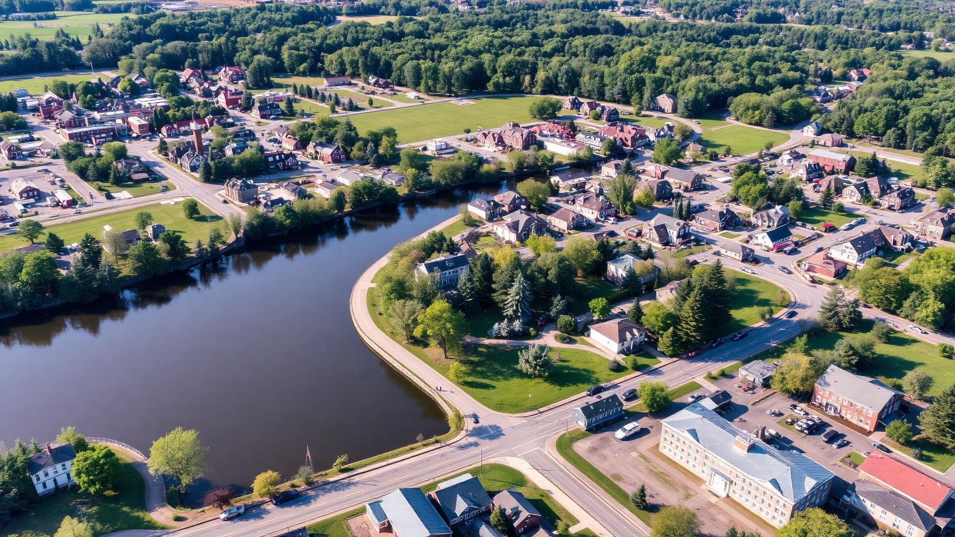 Waterloo, NY skyline and downtown business district