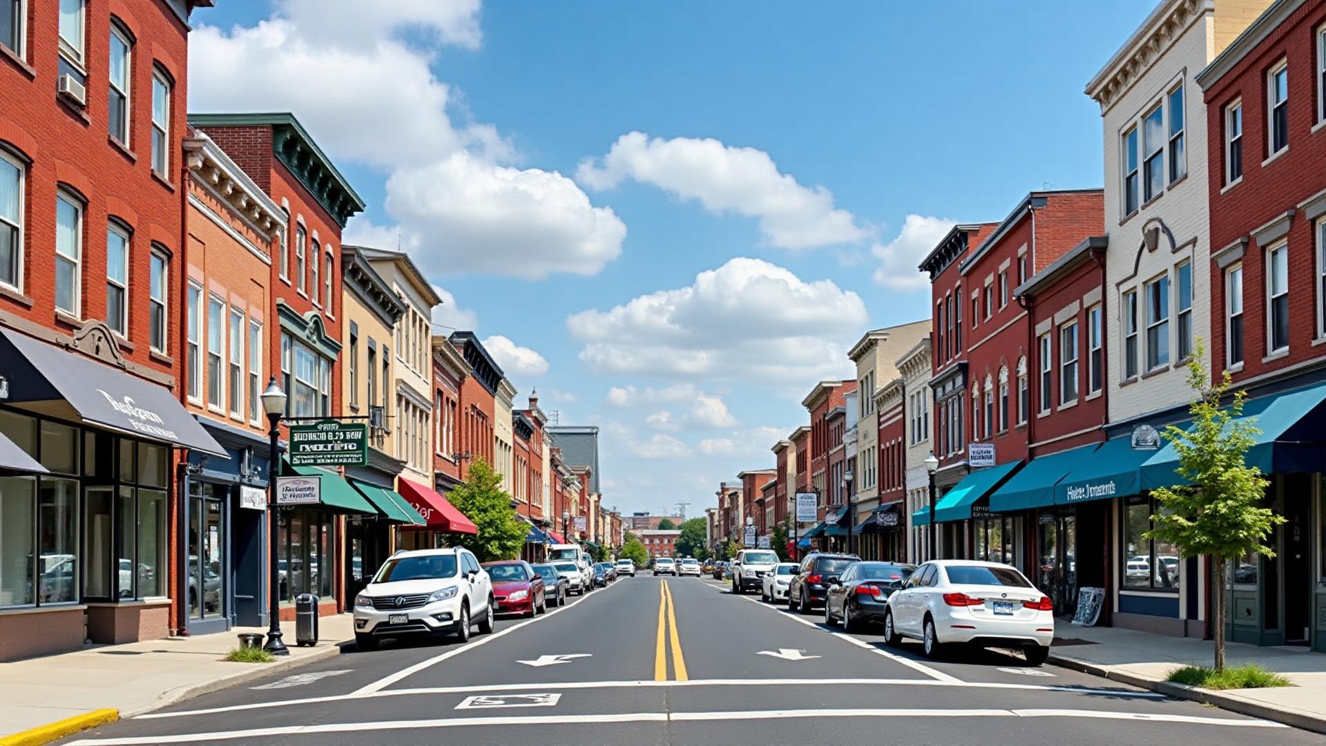 Webster, NY skyline and downtown business district