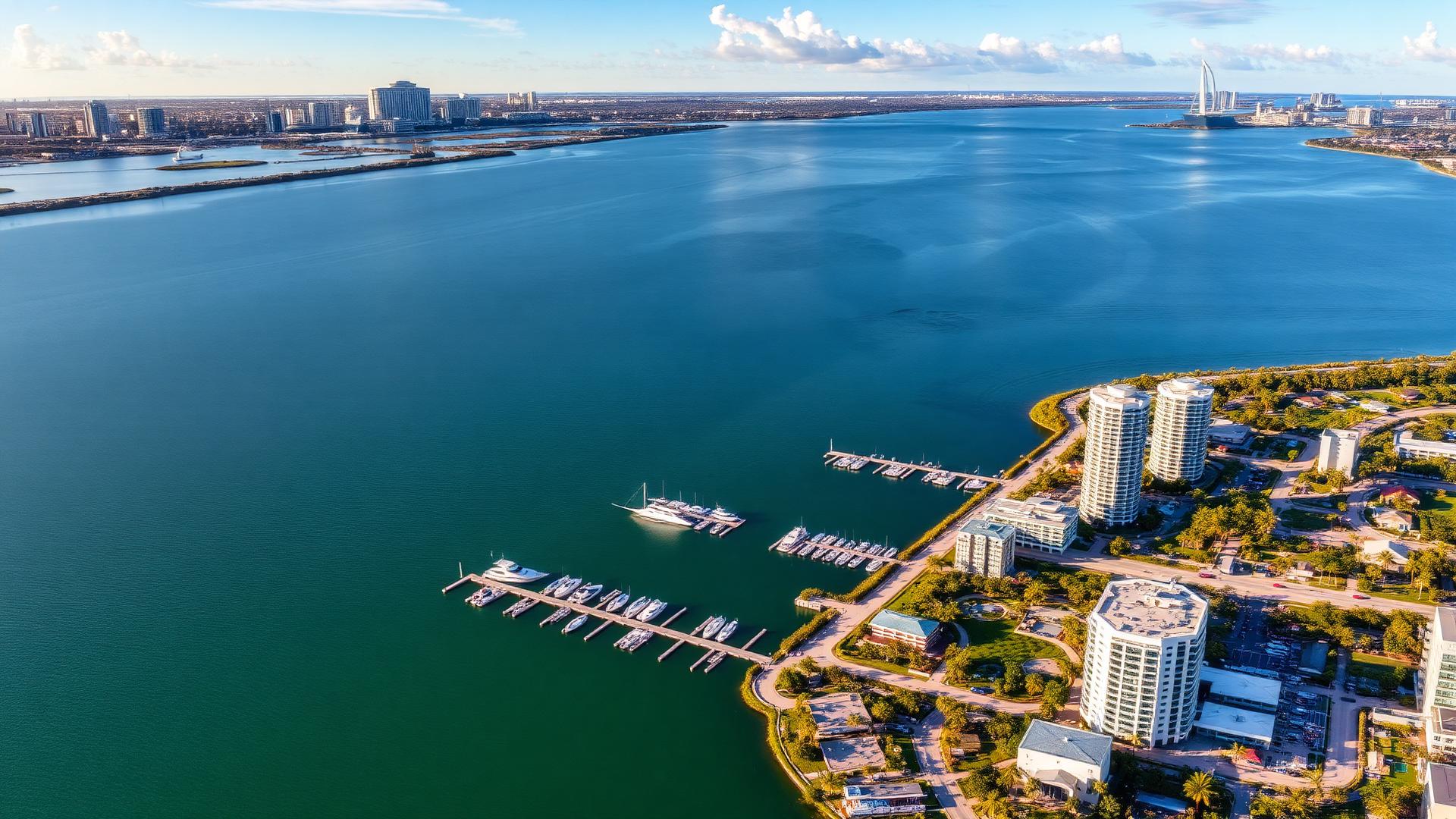 West Palm Beach, FL skyline and downtown business district